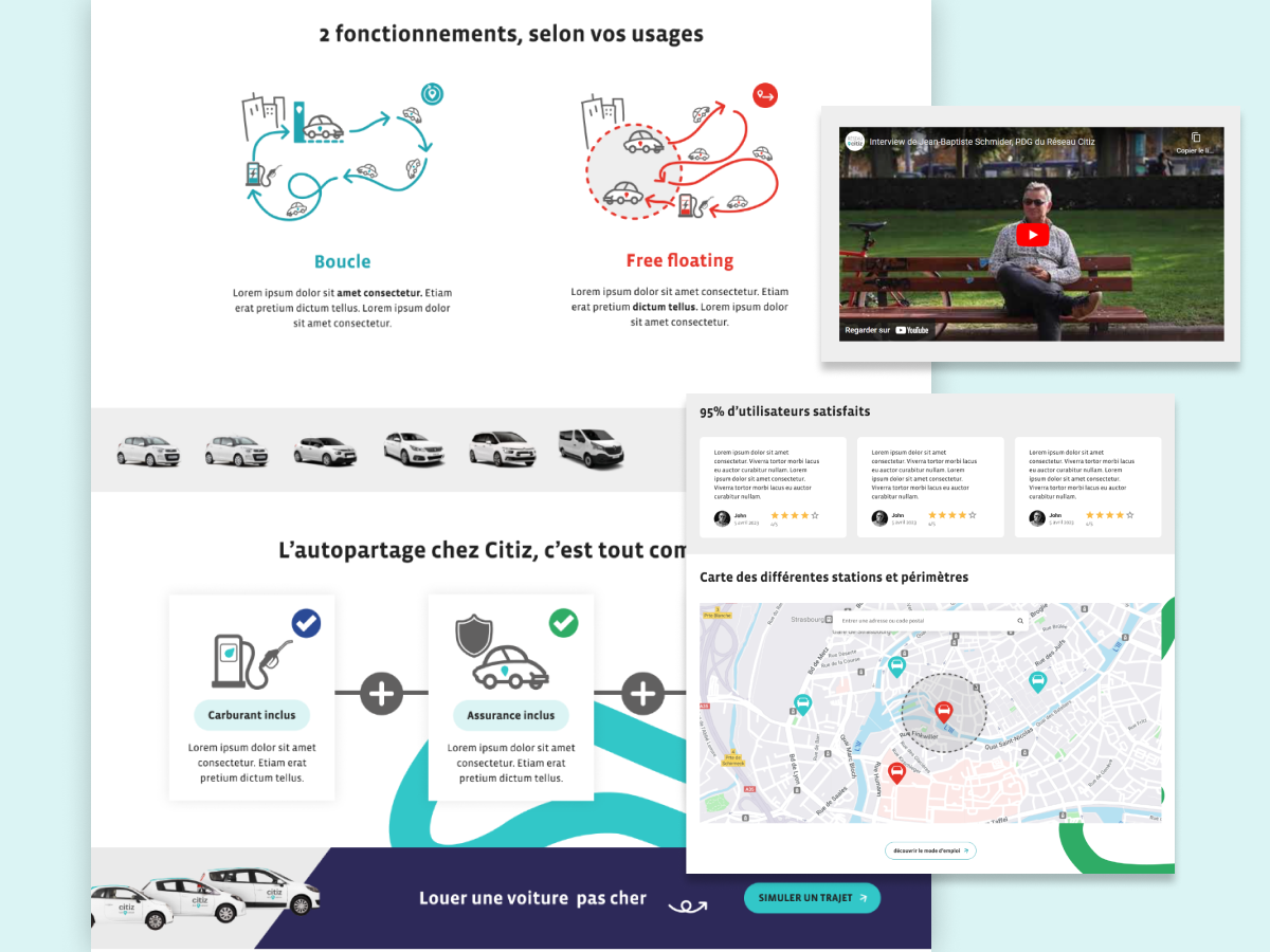 Extrait des maquettes graphiques